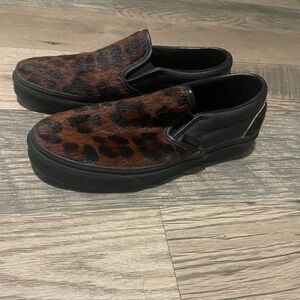Cheetah slip on vans
